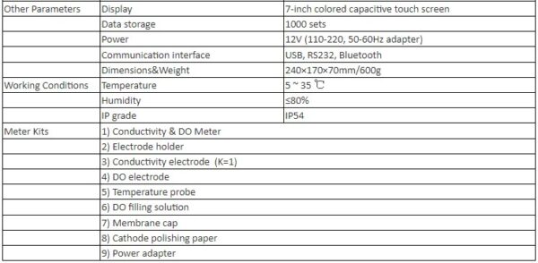 P816 Touch Screen Conductivity/DO Meter